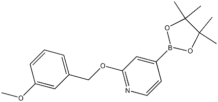 2-(3-methoxybenzyloxy)-4-(4,4,5,5-tetramethyl-1,3,2-dioxaborolan-2-yl)pyridine Struktur