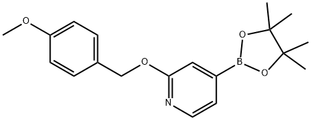 2-(4-methoxybenzyloxy)-4-(4,4,5,5-tetramethyl-1,3,2-dioxaborolan-2-yl)pyridine Struktur