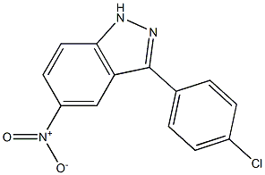 3-(4-chlorophenyl)-5-nitro-1H-indazole Struktur