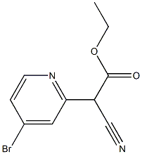 ethyl 2-(4-broMopyridin-2-yl)-2-cyanoacetate Struktur