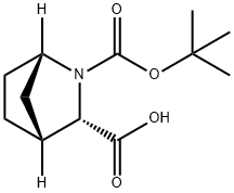 2-Azabicyclo[2.2.1]heptane-2,3-dicarboxylic acid, 2-(1,1-diMethylethyl) ester, (1S,3S,4R)- Struktur