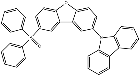 9-[8-(Diphenylphosphinyl)-2-dibenzofuranyl]-9H-carbazole Struktur