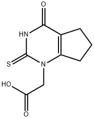 2,3,4,5,6,7-hexahydro-4-oxo-2-thioxo-1H-CyclopentapyriMidine-1-acetic acid Struktur