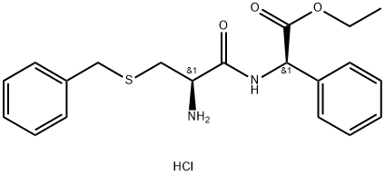 (R)-ethyl 2-((R)-2-aMino-3-(benzylthio)propanaMido)-2-phenylacetate Struktur