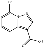 7-BroMo-pyrazolo[1,5-a]pyridine-3-carboxylic acid Struktur