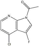 1-Acetyl-4-chloro-3-fluoro-7-azaindole Struktur