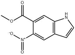 5-Nitro-indole-6-carboxylic acid Methyl ester Struktur