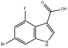 6-BroMo-4-fluoroindole-3-carboxylic acid Struktur