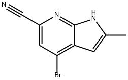 4-BroMo-6-cyano-2-Methyl-7-azaindole Struktur