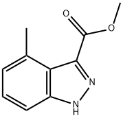 1H-Indazole-3-carboxylic acid, 4-Methyl-, Methyl ester Struktur