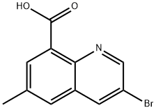 3-broMo-6-Methylquinoline-8-carboxylic acid Struktur