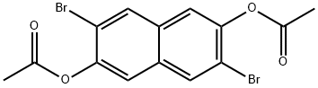 3,7-DibroMonaphthalene-2,6-diyl Diacetate Struktur