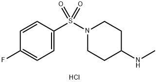 1-((4-Fluorophenyl)sulfonyl)-N-Methylpiperidin-4-aMine hydrochloride Struktur