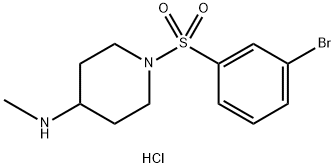 1-((3-BroMophenyl)sulfonyl)-N-Methylpiperidin-4-aMine hydrochloride Struktur