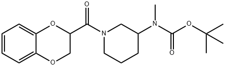 [1-(2,3-Dihydro-benzo[1,4]dioxine-2-carbonyl)-piperidin-3-yl]-Methyl-carbaMic acid tert-butyl ester Struktur