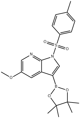 5-Methoxy-1-tosyl-7-azaindole-3-boronic acid pinacol ester Struktur