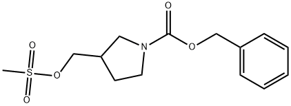 benzyl 3-(((Methylsulfonyl)oxy)Methyl)pyrrolidine-1-carboxylate Struktur