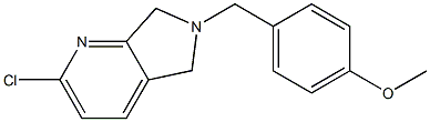 2-氯-6-(4-甲氧基芐基)-6,7-二氫-5H-吡咯并[3,4-B]吡啶, 1356087-32-5, 結(jié)構(gòu)式