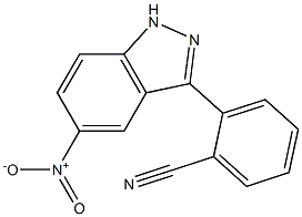 2-(5-nitro-1H-indazol-3-yl)benzonitrile Struktur