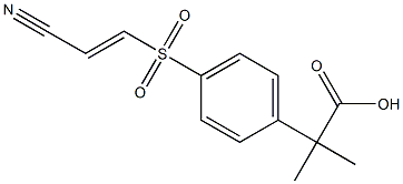 (E)-2-(4-(2-cyanovinylsulfonyl)phenyl)-
2-methylpropanoic acid Struktur