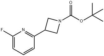 tert-butyl 3-(6-fluoropyridin-2-yl)azetidine-1-carboxylate Struktur