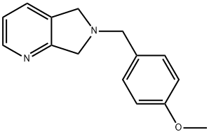 6-(4-Methoxybenzyl)-6,7-dihydro-5H-pyrrolo[3,4-b]pyridine Struktur