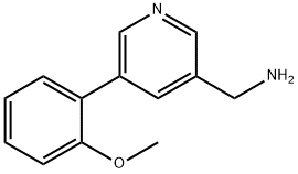 (5-(2-methoxyphenyl)pyridin-3-yl)methanamine Struktur