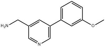 (5-(3-methoxyphenyl)pyridin-3-yl)methanamine Struktur