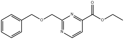 ethyl 2-(benzyloxymethyl)pyrimidine-4-carboxylate Struktur