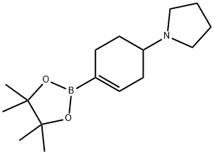 1-(4-(4,4,5,5-tetraMethyl-1,3,2-dioxaborolan-2-yl)cyclohex-3-en-1-yl)pyrrolidine Struktur