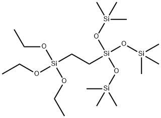 tris(trimethylsiloxy)silylethyltriethoxysilane Struktur