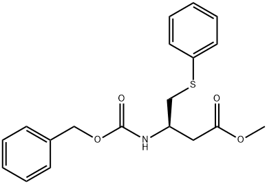 Methyl 3-(benzyloxycarbonyl)-4-(phenylthio)butanoate Struktur