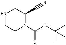 (S)-tert-Butyl 2-cyanopiperazine-1-carboxylate Struktur