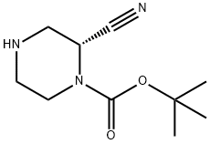 (R)-tert-Butyl 2-cyanopiperazine-1-carboxylate Struktur