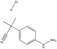 2-(4-hydrazinylphenyl)-2-methylpropanenitrile Struktur