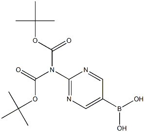 2-(5-硼酸基-2-嘧啶基)亞氨基二羧酸二叔丁酯 結(jié)構(gòu)式