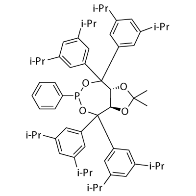 (3aR,8aR)-(-)-4,4,8,8-Tetrakis (3,5-di-i-propylphenyl)tetrahydro-2,2-diMethyl-6-phenyl-1,3-dioxolo[4,5-e]dioxaphosphepin Struktur