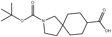 2-Azaspiro[4,5]decane-2,8-dicarboxylic acid, 2-(1,1-diMethylethyl) ester Struktur