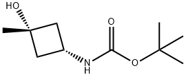 trans-tert-Butyl 3-hydroxy-3-MethylcyclobutylcarbaMate Struktur