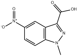 1-Methyl-5-nitro-1H-indazole-3-carboxylic acid Struktur