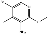 5-broMo-4-Methyl-2-(Methyloxy)-3-pyridinaMine Struktur