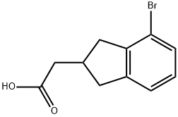 1H-Indene-2-acetic acid, 4-broMo-2,3-dihydro- Struktur