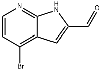 4-ブロモ-1H-ピロロ[2,3-B]ピリジン-2-カルブアルデヒド 化學構造式