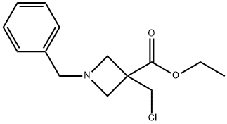 1-benzyl-3-chloroMethylazetidine-3-carboxylic acid ethyl ester Struktur