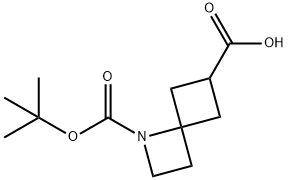 1-Boc-1-azaspiro[3.3]heptane-6-carboxylic acid Struktur