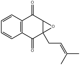 Naphth[2,3-b]oxirene-2,7-dione, 1a,7a-dihydro-1a-(3-Methyl-2-buten-1-yl)- Struktur