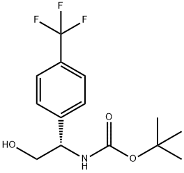 tert-butyl 2-hydroxy-1-(4-(trifluoroMethyl)phenyl)ethylcarbaMate Struktur