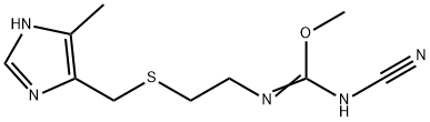 N-Cyano-N'-[2-[[(5-methyl-1H-imidazol-4-yl)methyl]thio]ethyl]carbamimidic acid methyl ester Struktur