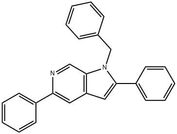 1-Benzyl-2,5-diphenyl-1H-pyrrolo[2,3-c]pyridine Struktur