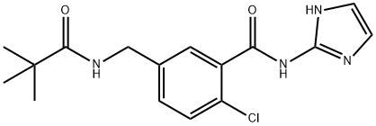 BenzaMide, 2-chloro-5-[[(2,2-diMethyl-1-oxopropyl)aMino]Methyl]-N-1H-iMidazol-2-yl- Struktur